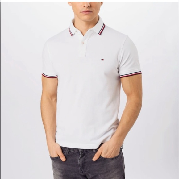 Tommy Hilfiger Custom Fit Short Sleeve Polo Shirt Size Large - Picture 2 of 5